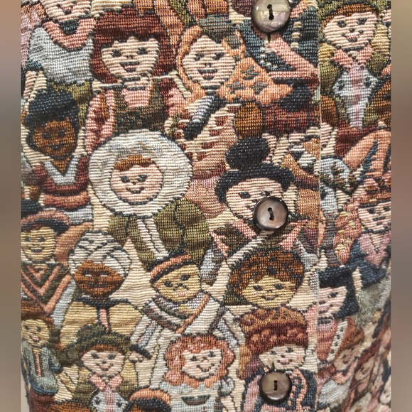 Adult Small Vest with Children of the world design - Picture 2 of 3